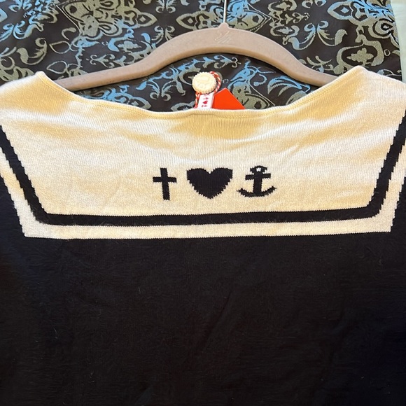 THREE WISHES DRESS , women’s Black and White Polka Dot Dress, size XS - Picture 7 of 8